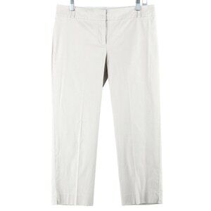 Talbots Signature Sz 8 X 25 Beige Cuffed Cotton Blend Crop Capri Pant